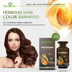 PPD Free Natural Hair Color Shampoo Sachet- Herbishh Hair Dye.