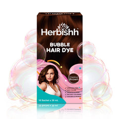 Chestnut Brown Bubble Foam Hair Dye Shampoo Cream.