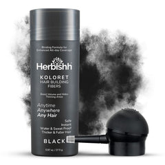 27.5 gm Herbishh Koloret Hair Building Fibers – Black Hair care.