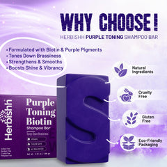 Purple Toning Biotin Shampoo Bar - Herbishh