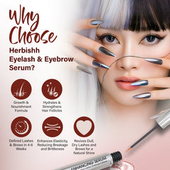 Herbishh Eyelash & Eyebrow Enhancing Serum Combo Fuller eyebrow and eyelash.