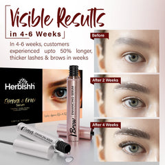 Herbishh Eyelash & Eyebrow Enhancing Serum Combo Growth