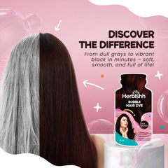 Dark Brown Bubble Foam Color Hair Dye Shampoo Cream.