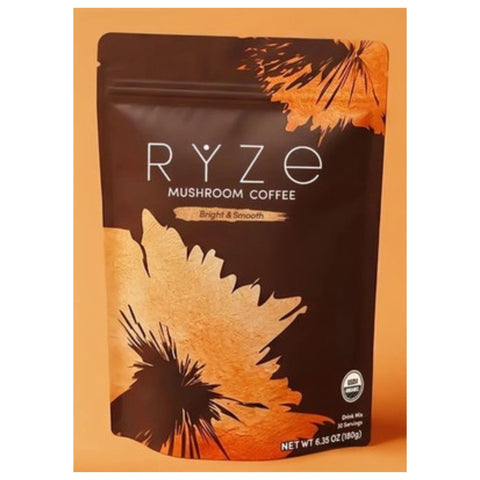 Organic RYZE Mushroom Coffee 30 Servings Instant Mushroom Coffee Mix 6.35 oz New