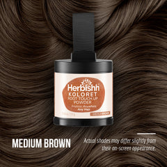 Koloret Root Touch Up Powder– Medium Brown 10 gm Hair care.