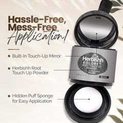 Herbishh Koloret Root Touch-Up Powder – Natural Black Hassle free application