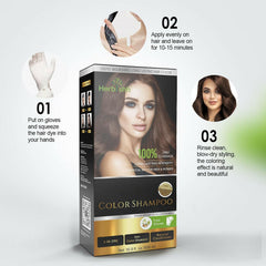 Hair Color Shampoo - Herbishh Hair Dye.