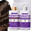 Keratin Shampoo & Conditioner Set | Repair & Smooth Dry Damaged Hair | Hydrating Anti-Frizz Hair Care Duo