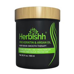Pro Keratin Argan Hair Mask 800ml - Herbishh Cream.