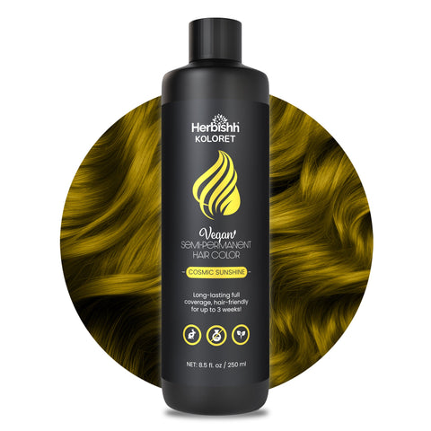 Herbishh Koloret Semi Permanent Hair Color - Cosmic Sunshine Hair care.
