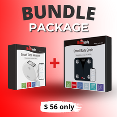 Bundle - Bisonbody Smart Body Scale 20 Body Metrics Measurement + Smart Body Tape Measure