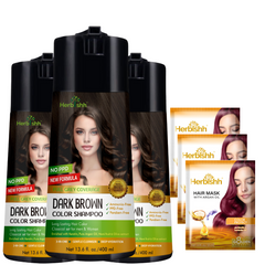 Buy 3 PPD Free Color Shampoos = Get 2 Free Hair Mask Hair Dye.
