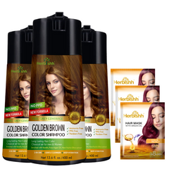 Buy 3 PPD Free Color Shampoos = Get 2 Free Hair Mask Hair Dye.