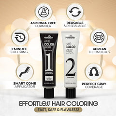 Herbishh Rapid Infusion Hair Color Cream - Natural Black .