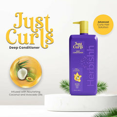 Just Curls Deep Conditioner - Herbishh Hair care.
