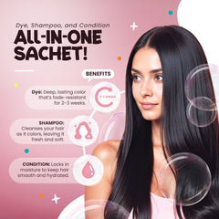 Chestnut Brown Bubble Foam Hair Dye Shampoo Cream.