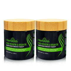 2pcs Keratin Argan Hair Mask - Herbishh Cream.