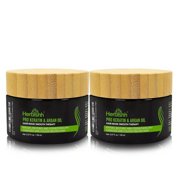 Pro-Keratin & Argan Hair Mask- Pack of 2