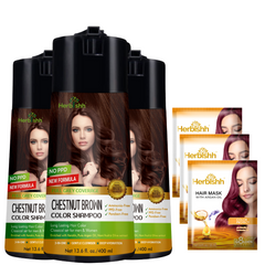 Buy 3 PPD Free Color Shampoos = Get 2 Free Hair Mask Hair Dye.
