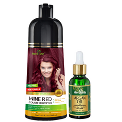 AS-BUY 1 Color shampoo & GET 1 Argan Oil - Herbishh Hair Dye.