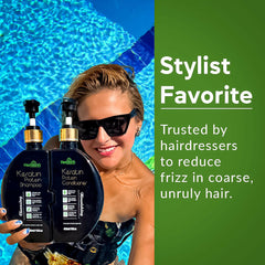 Keratin Shampoo & Conditioner Duo- Herbishh Hair care. 