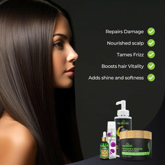 Rehab combo for overly treated hair - Herbishh Hair care.