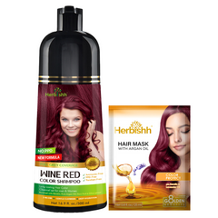 BUY 1 Bottle of 500ml  Color Shampoo- Herbishh Hair Dye.