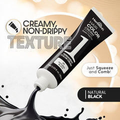 Herbishh Rapid Infusion Hair Color Cream - Natural Black .