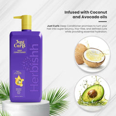 Just Curls Deep Conditioner - Herbishh Hair care.