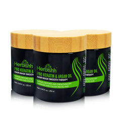 Keratin Argan Hair Mask Trio - Herbishh Cream.