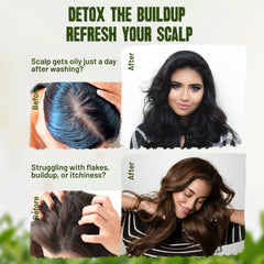 Tea Tree and Mint Shampoo Bar before and after 