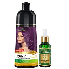 AS-BUY 1 Color shampoo & GET 1 Argan Oil - Herbishh Hair Dye.