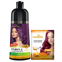 BUY 1 Bottle of 500ml  Color Shampoo- Herbishh Hair Dye.