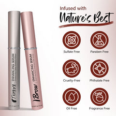 Herbishh Eyelash & Eyebrow Enhancing Serum Combo natural