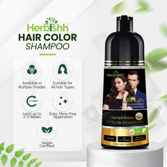 Chestnut Brown Hair Color Shampoo-200ml Hair Dye.