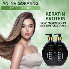 Keratin Shampoo & Conditioner Duo- Herbishh Hair care.