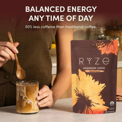 Organic RYZE Mushroom Coffee 30 Servings Instant Mushroom Coffee Mix 6.35 oz New