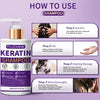 Keratin Shampoo & Conditioner Set | Repair & Smooth Dry Damaged Hair | Hydrating Anti-Frizz Hair Care Duo