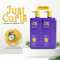 Just Curls Shampoo & Conditioner Set - Herbishh Health & Beauty.