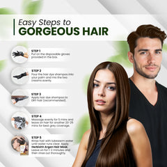 Chestnut Brown Hair Color Shampoo-200ml Hair Dye.