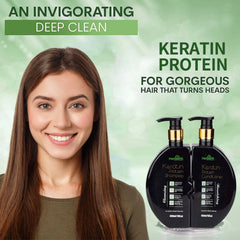 Keratin Shampoo & Conditioner Duo- Herbishh Hair care.