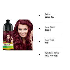 Wine Red Color Shampoo PPD Free for all hair type