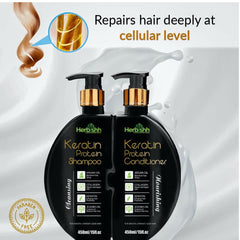 Combo Pack : Color Shampoo, Keratin Set, and Ginger Oil - Herbishh Hair Dye.