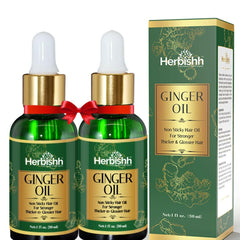 Set of 2 Exotic Ginger Essential Hair Oil - Herbishh Hair Oil.