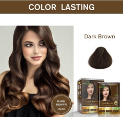 Dark Brown Travel size Color Shampoo 10 Sachets - Herbishh Hair Dye.
