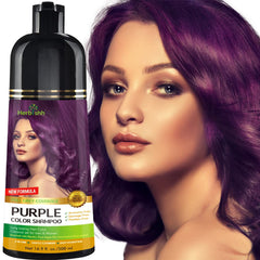 500ml Purple Hair Color Shampoo - Herbishh Hair Dye.