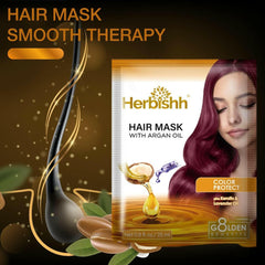 Herbishh Argan Hair Mask for Deep Conditioning & Hydration For Healthier Looking Hair 25 gm .