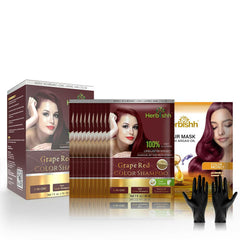 Grape red color shampoo sachet
