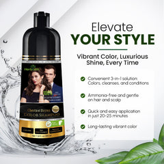 Chestnut Brown Hair Color Shampoo-200ml Hair Dye.