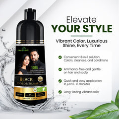 Herbishh Black Hair Color Shampoo-200ml Hair Dye.